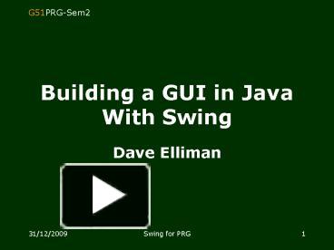 PPT – Building a GUI in Java With Swing PowerPoint presentation | free ...