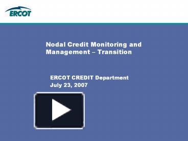 PPT – Nodal Credit Monitoring and Management PowerPoint presentation ...