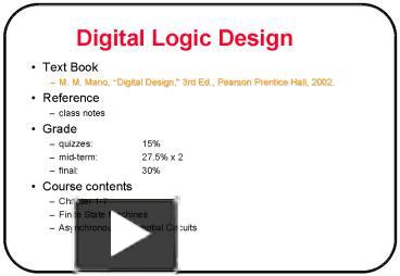 PPT – Digital Logic Design PowerPoint presentation | free to view - id ...