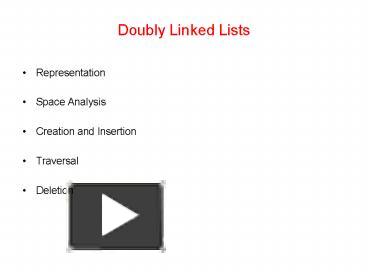 Doubly Linked Lists presentation | free to view