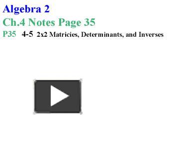PPT – Algebra 2 PowerPoint presentation | free to view - id: 2733ff-M2IxZ