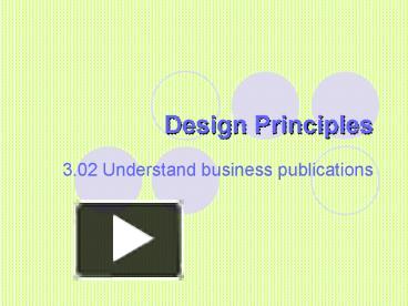 PPT – Design Principles PowerPoint presentation | free to view - id ...