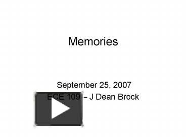 PPT – Memories PowerPoint presentation | free to download - id: 27fe82 ...