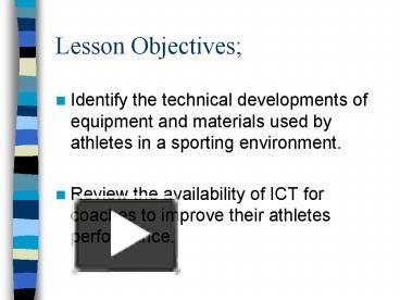 PPT – Lesson Objectives PowerPoint presentation | free to view - id ...