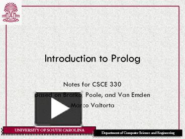 Introduction to Prolog presentation | free to download