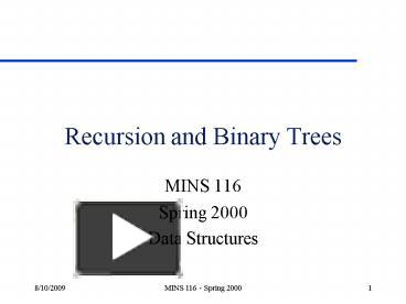 PPT – Recursion and Binary Trees PowerPoint presentation | free to view ...