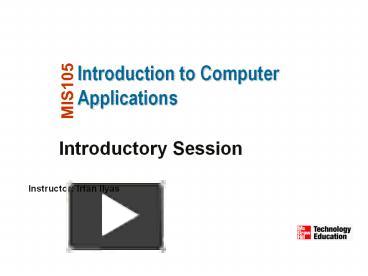 Introduction to Computer Applications presentation | free to download