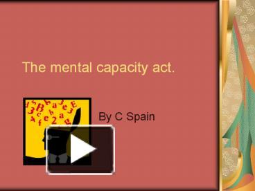 mental capacity act presentation | free to download
