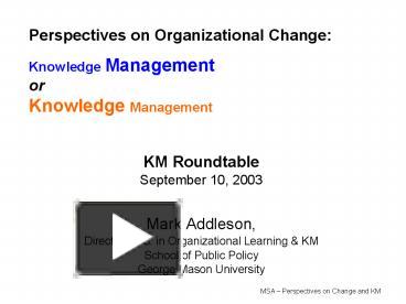 PPT – KM Roundtable PowerPoint presentation | free to view - id: 2abc4 ...