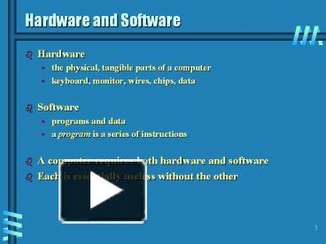 Hardware and Software presentation | free to download