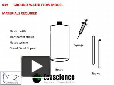 039 GROUND-WATER FLOW MODEL presentation | free to view