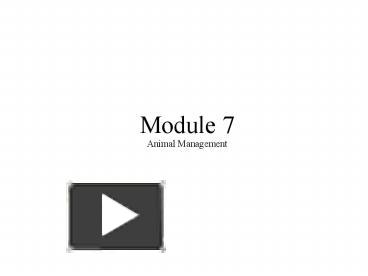Module 7 presentation | free to view