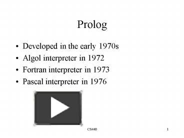 PPT – Prolog PowerPoint presentation | free to view - id: 2daee-NzEyZ