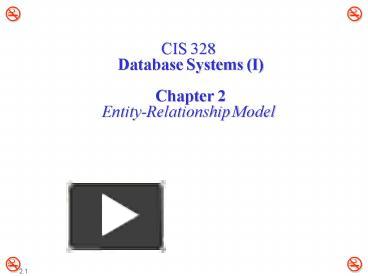 PPT – CIS 328 Database Systems I Chapter 2 EntityRelationship Model ...