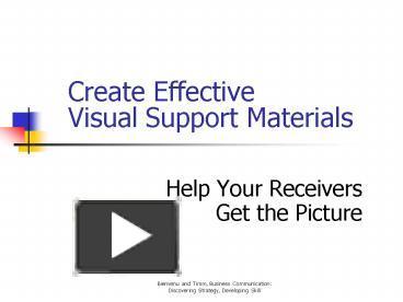 Create Effective Visual Support Materials presentation | free to download
