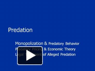 Predation presentation | free to view