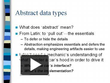 Abstract data types presentation | free to download