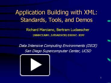 PPT – Application Building with XML: Standards, Tools, and Demos ...