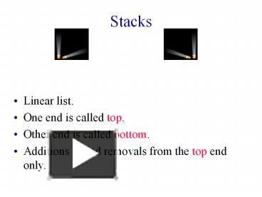 PPT – Stacks PowerPoint presentation | free to download - id: 39efb-YTgwZ
