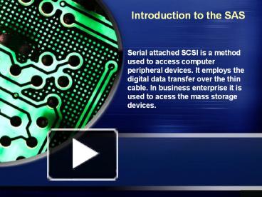 Introduction to the SAS presentation | free to view