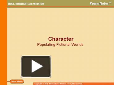 PPT – Character PowerPoint presentation | free to download - id: 3aefd ...