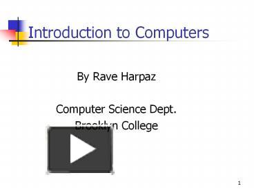 Introduction to Computers presentation | free to view