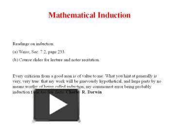 Mathematical Induction presentation | free to download