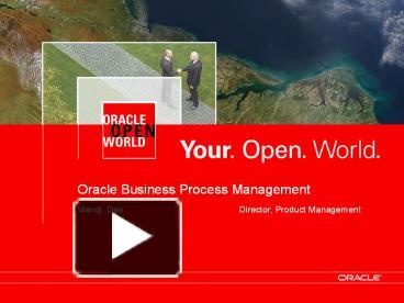 Oracle Business Process Management presentation | free to download