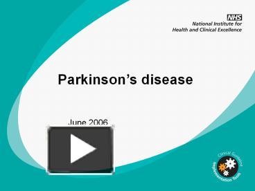 PPT – Parkinson’s disease PowerPoint presentation | free to view - id ...