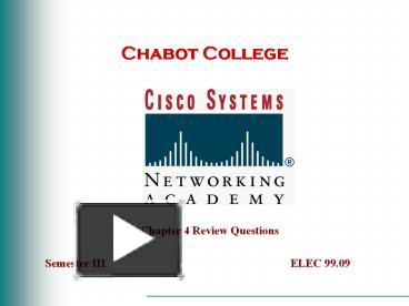 Chabot College presentation | free to view