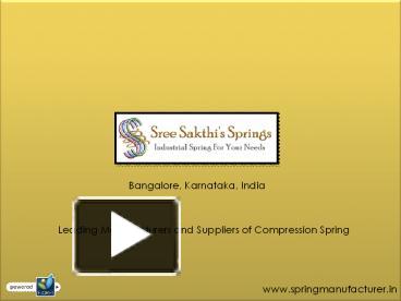 PPT – Automotive Compression springs PowerPoint presentation | free to ...