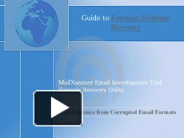 Forensic Evidence Recovery presentation | free to download