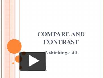 COMPARE AND CONTRAST presentation | free to view