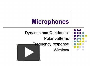 Microphones presentation | free to view