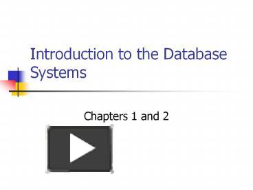 PPT – Introduction to the Database Systems PowerPoint presentation ...