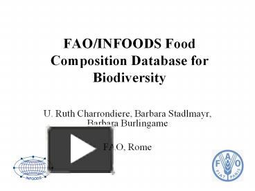 PPT – FAO/INFOODS Food Composition Database for Biodiversity PowerPoint ...