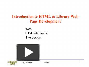 PPT – Introduction to HTML PowerPoint presentation | free to view - id ...