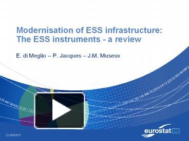 Modernisation of ESS infrastructure: The ESS instruments - a review ...