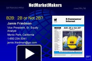 PPT – B2B: 2B or Not 2B PowerPoint presentation | free to view - id ...