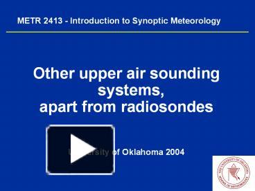 PPT – METR 2413 - Introduction to Synoptic Meteorology PowerPoint ...