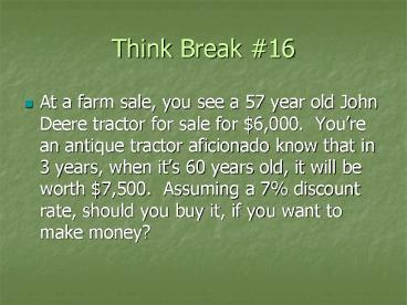 PPT – Think Break PowerPoint presentation | free to view - id: 3e836-MzUyZ