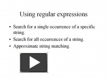 Using regular expressions presentation | free to download