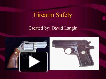 PPT – Firearm Safety PowerPoint presentation | free to view - id ...