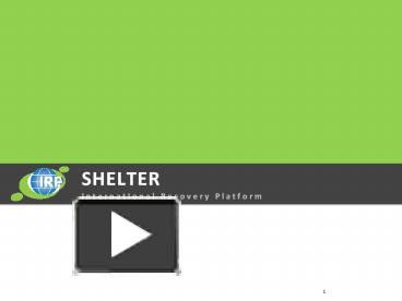 SHELTER presentation | free to download