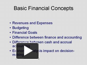 PPT – Basic Financial Concepts PowerPoint presentation | free to view ...
