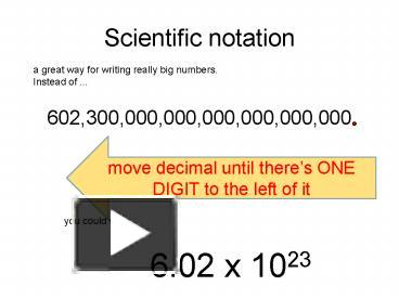 PPT – Scientific notation PowerPoint presentation | free to download ...