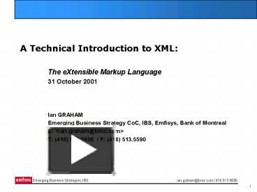 PPT – A Technical Introduction to XML: PowerPoint presentation | free ...