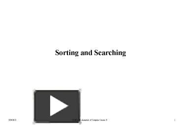 PPT – Sorting and Searching PowerPoint presentation | free to download ...