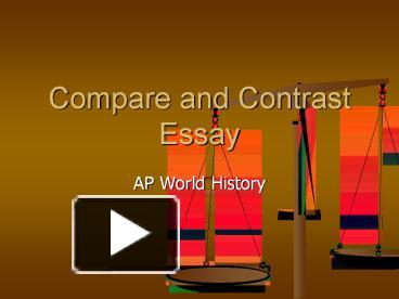 PPT – Compare and Contrast Essay PowerPoint presentation | free to ...