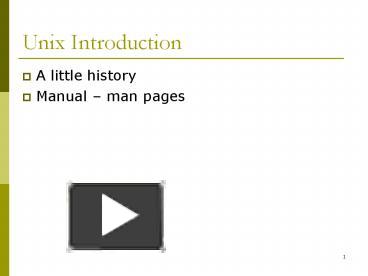 PPT – Unix Introduction PowerPoint presentation | free to download - id ...